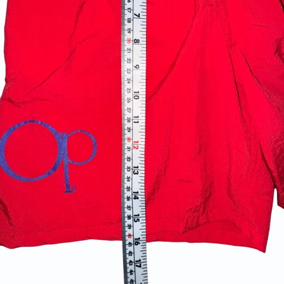 VTG 90s OP Ocean Pacific Swim Shorts Trunks Mens M Red Plaid Elastic Waist Liner - Picture 10 of 12